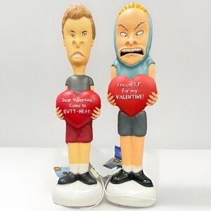 Beavis and Butthead Valentines Day light up blow molds set NWT
